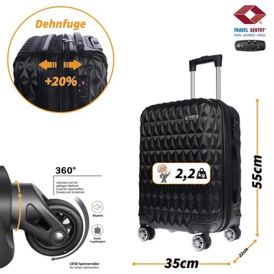 Hand Luggage Trolley Hand Luggage Suitcase Travel Suitcase Suitcase Board Luggage Hard Shell - Image 1 of 4