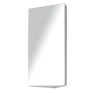 HOMCOM Bathroom Corner Wall Mirror Storage Cabinet Cupboard Stainless Steel - Picture 1 of 11
