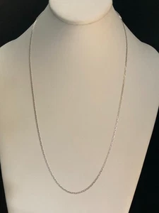 Collar de cadena marinero plano italiano de 24" de plata de ley .925 1,5 mm 2 gramos - Imagen 1 de 9