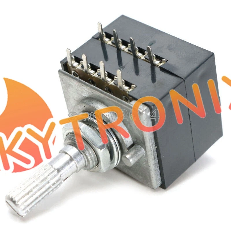 1pc Potentiometer 250K Log Audio Amp Volume Control Pot Stereo W Loudness - Image 1 of 1