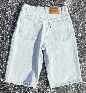 Vintage 1992 Levi's 550 Orange Tab Student Shorts Size 27 Light Wash - Picture 1 of 6