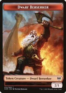 Dwarf Berserker (012) // Icy Manalith (017) Foil Token Kaldheim KHM MTG Magic - Picture 1 of 2