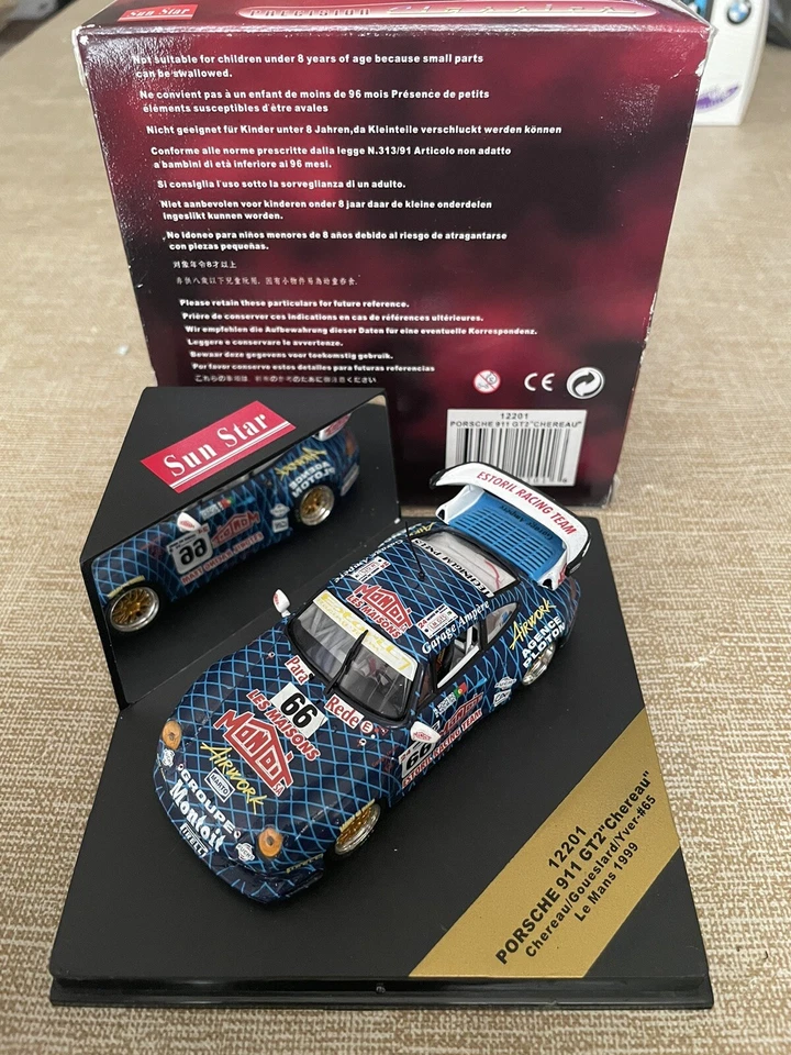 1/43 Porsche 911 GT2 #66, 1999 Le Mans, Sun Star 12201 - Image 1 of 1