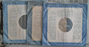 3X Vintage Decca Blue Stereo Inner Poly Sleeves 12" LP UK 1968-70 - Picture 1 of 1