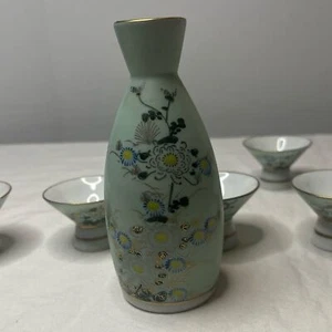Vintage Japanese Sake Set 7 piece set - Picture 1 of 12