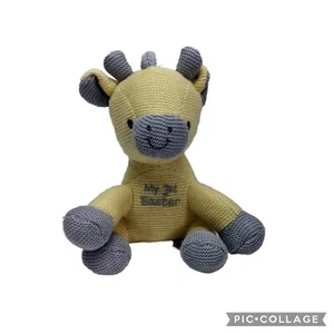 Dan Dee "My First Easter" Yellow & Gray Knit Giraffe Plush Toy Baby Infant Gift - Photo 1 sur 5