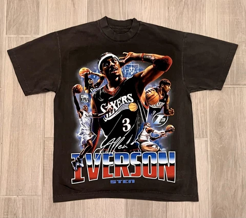 5TEN ALLEN IVERSON MVP RETRO PHILLY 76ers SIXERS VTG BOOTLEG CONCERT TEE NBA 90s Cover