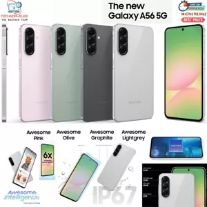 BRAND NEW Samsung Galaxy A56 5G 8GB Ram 128GB Dual Sim Unlock Android Smartphone - Picture 1 of 50