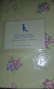 Nueva sábana de cuna floral amarilla cabaña granero de cerámica para niños pequeños - Imagen 1 de 3