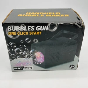 Bubble Machine 10 Hole Fully Automatic Blowing Handheld Electric Table Top Black - Picture 1 of 8