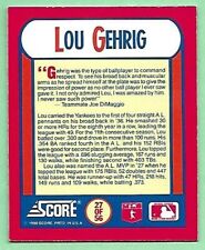 1990 Score Magic Motion Trivia Lou Gehrig #27 The MVP's A.L. 1936