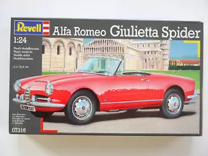 1954 Alfa Romeo Giulietta Spider, Bausatz Kit, Revell 07316 in 1:24/25 Ovp boxed - Bild 1 von 5