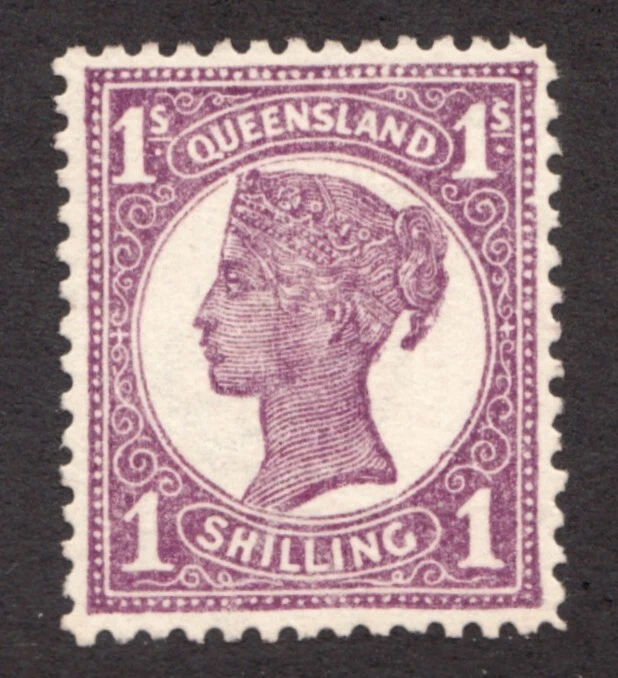 1907-09 Queensland, Australia Sc# 139, One Shilling, QV, Violet. MNG Cv$24 - Image 1 of 1
