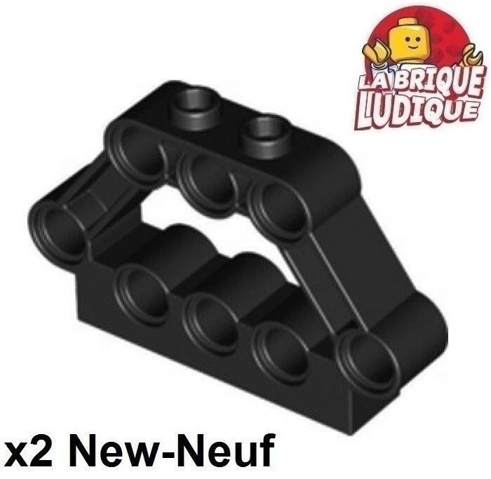 Lego technic 2x Pin Connector Block motor bloc moteur support 1x5x3 noir 32333 - Photo 1/1