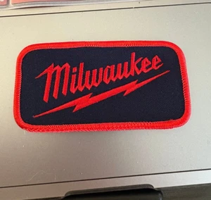 Milwaukee Navy Blue Red Embroidered Patch Sew On Only 4" wide 2" high - Picture 1 of 1