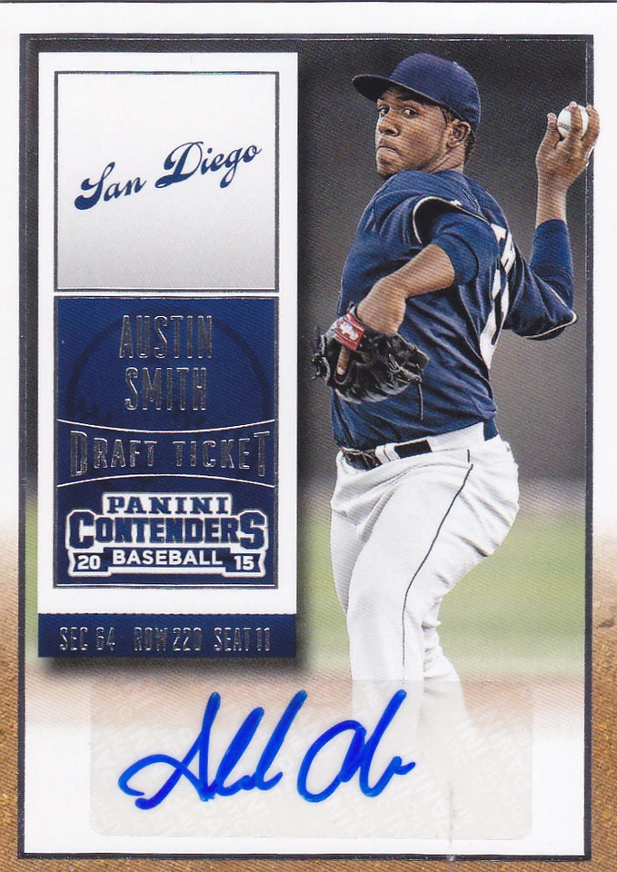2015 Panini Contenders Austin Smith San Diego Padres Autograph Auto Card - Image 1 of 1