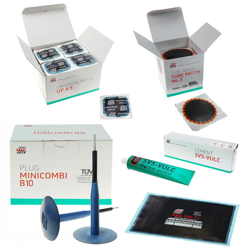 TIP TOP Reparaturmaterial für Reifen Reparaturkörper Flicken Kleber Minicombi
