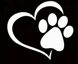 Puppy LOVE I love My Dog Car Window Vinyl Decal Heart Graphic Wall Sticker  - Bild 1 von 9