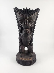 Figura Tiki Dios del Dinero KC Hawaii-Kaneoha 1998 Madera Hap Marrón 7" De Colección - Imagen 1 de 6