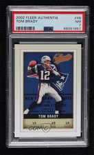 2002 Fleer Authentix Tom Brady #48 PSA 7