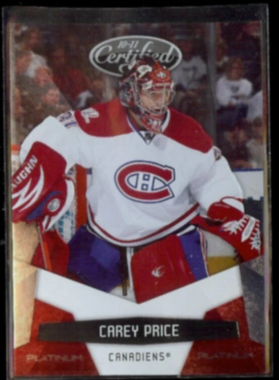 CAREY PRICE 2010 Panini Certified Platinum #'d Insert 066/999.  CANADIENS - Image 1 of 1