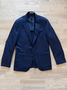 Orazio Luciano navy hopsack jacket IT50 - Picture 1 of 4