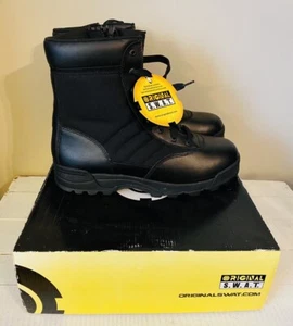New in Box Original S.W.A.T. Classic 9" Side Zip Black Boots Men's 15 - Picture 1 of 15