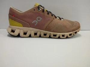 Clean On Cloud X 2.0 Women’s Size 8 Mocha Sand & Yellow Lace Up Running Shoes - Picture 1 of 8
