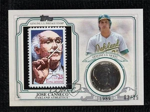 Moneda y sello campeón del mundo Topps 2016 serie 2 níquel/25 José Canseco - Imagen 1 de 3