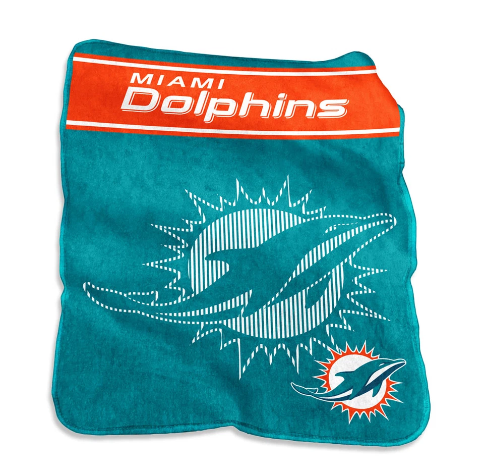 Manta Raschel de 60" x 80" con logotipos de los Miami Dolphins NFL Foto 1 de 1