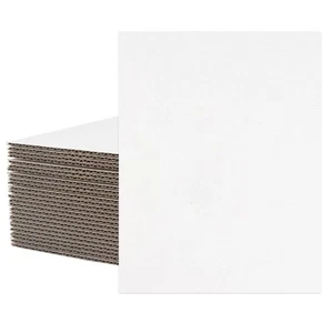 Mat Board Center, 25 pack 8.5x11 Corrugated Cardboard sheet, 1/8 inch thick, ... - Picture 1 of 7