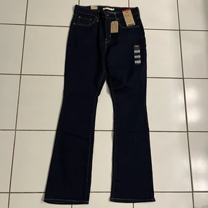Pantalones de mezclilla Levi’s 725 tiro alto bootcut para mujer 12 medianos W31 L32 lavado oscuro nuevos con etiquetas - Imagen 1 de 5