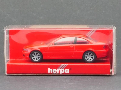 Herpa 022736 BMW 3er Coupe rot 1:87 Modellauto wie NEU! OVP 1704-08-91 - Bild 1 von 2
