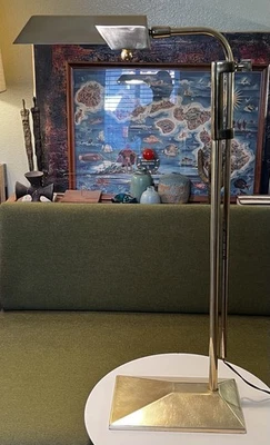 MCM Stiffel Brass Adjustable Height/Directional  Pharmacy Floorstanding Lamp - Image 1 of 4