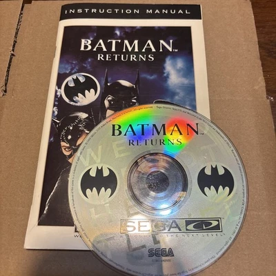 SegaCD Batman Returns Disc + Manual Only No Case Tested - Image 1 of 4