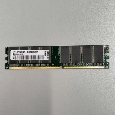Legend 256MB DDR1 RAM PC-3200 400MHz CL3 2.6V non-ECC DIMM T3264D47-BU1LDCSM - Image 1 of 4