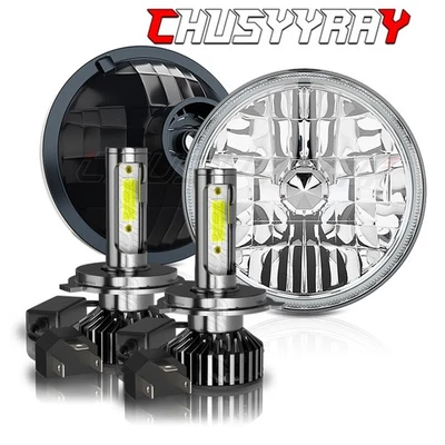 Par de faros redondos LED H4 haz alto/bajo para Suzuki Samurai SJ410 2 piezas 7 pulgadas Foto 1 de 4