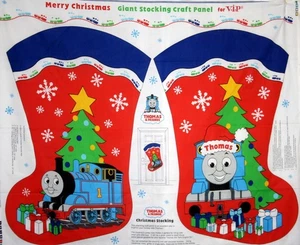 GIANT THOMAS CHRISTMAS STOCKING PANEL FROM VIP - 100% COTTON FABRIC - Picture 1 of 3