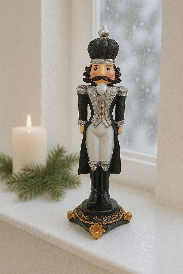 Clayre&Eef Nussknacker, Schwarz, Weihnachtsdekoration, Nostalgie - Bild 1 von 1