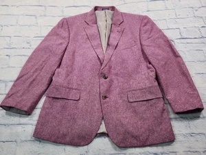 Stafford Signature Blazer HERREN 42S Leinen Baumwolle Classic Fit Sport Mantel Rosa - Bild 1 von 17