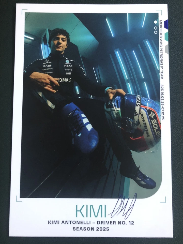 Autogrammkarte *KIMI ANTONELLI* MERCEDES AMG PETRONAS Formel 1 F1 TEAM 2025 RAR! - Bild 1 von 1