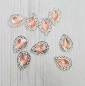 light pink clear Sew On Stitch Jewel 18mm GEM CRYSTAL RHINESTONE trim Bead - Picture 1 of 1