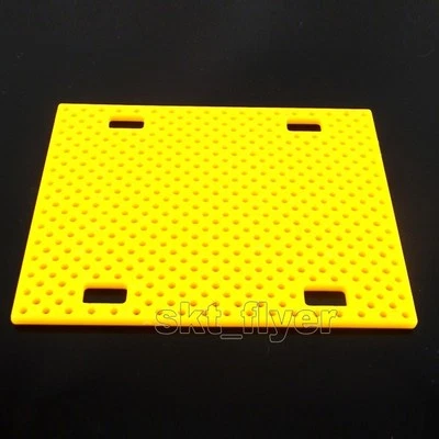 2pcs Car Chassis Perforated Plastic Panel Car Frame DIY For Robotic Toy Model - Image 1 of 4