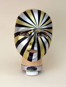 Psycho Full Mask Blck Gold Slv - Picture 1 of 1
