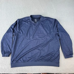 Nike Shield Golf Pullover Mens XXL Standard Fit Blue Long Sleeve Crewneck Lucky - Picture 1 of 12