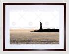 NEW YORK HARBOR MISTY MORNING BLACK FRAME FRAMED ART PRINT PICTURE B12X9367