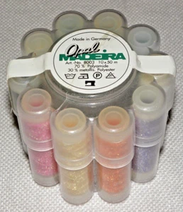 10 Spools MADEIRA METALLIC Machine Embroidery Thread in Case 10x 50m No. 8002 - Picture 1 of 2
