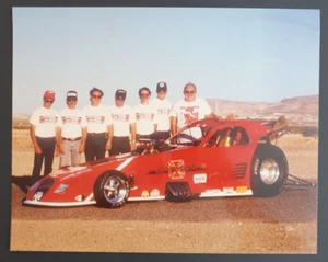 Red Baron's Funny Car Vintage Drag Racing NASCAR Team Photo Image 8" x 10" - Picture 1 of 1