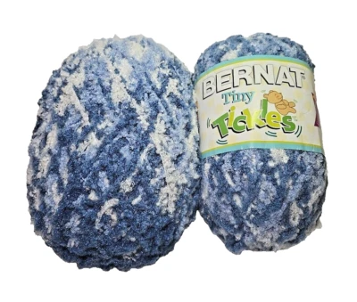 Bernat Tiny Tickles Soft Baby Yarn Blue Jeans 250 gm/8.82 oz Each - Lot of 2 - Image 1 of 4