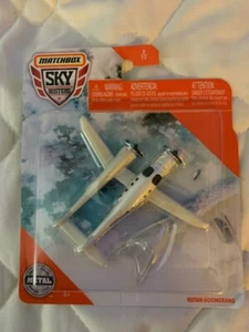 Matchbox Sky Busters® #2 Rutan 2020 (modelo 202) Boomerang blanco perla/sin usar en caja - Imagen 1 de 2